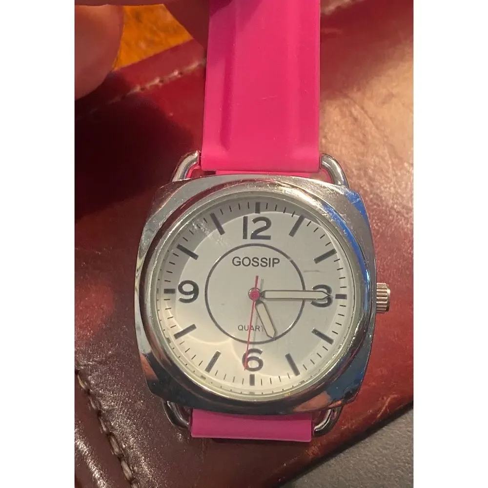 Women's 40mm Silvere Tone Gossip Watch, Resin Band